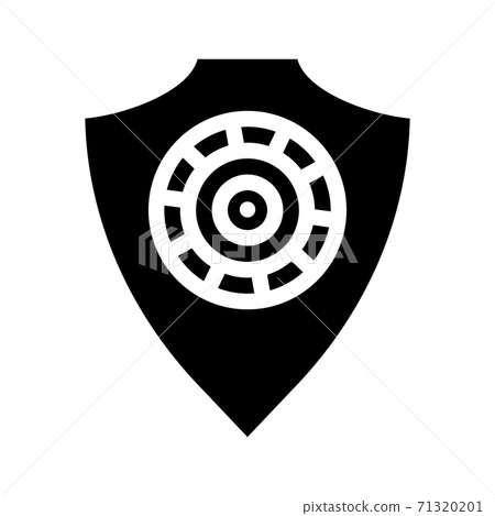 anti-virus protection shield glyph icon vector illustration anti-virus protection shield glyph icon vector illustration 71320201