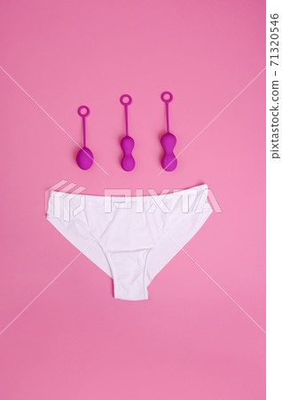 Vaginal massager and white panties. Anatomical device for the health of female organs. Vaginal massager and white panties. Anatomical device for the health of female organs. 71320546