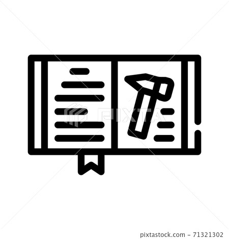 law book line icon vector isolated illustration 71321302