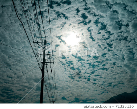 Clouds and utility poles 71323130
