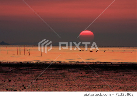 Jebudo Island, Sunset, Sunset, Sea, West Sea, Chungnam 71323902