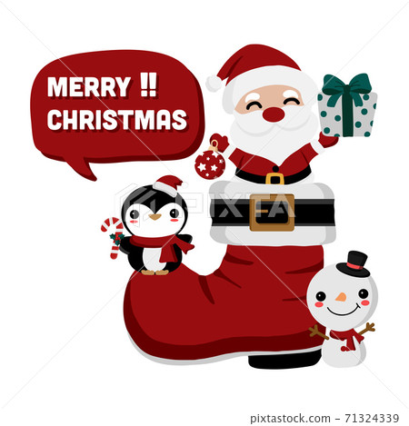 Merry Christmas and happy new year greeting card  71324339
