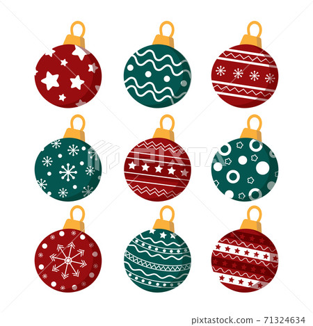 Set of Christmas balls. Vector illustration Set of Christmas balls. Vector illustration 71324634