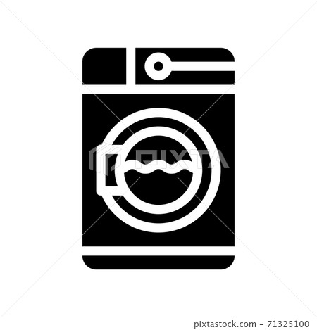laundry machine glyph icon vector isolated illustration 71325100