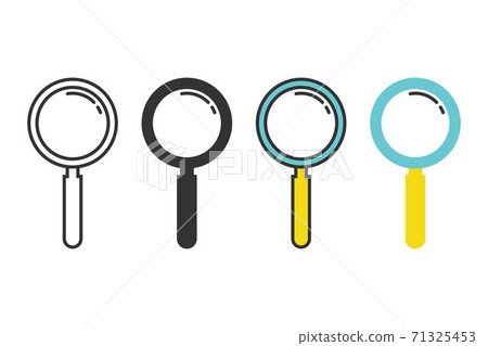 Set of magnifying glass icon vector illustration 71325453