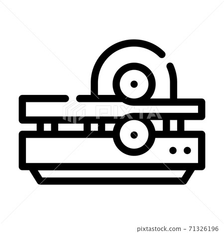 metal rolling line icon vector isolated illustration 71326196