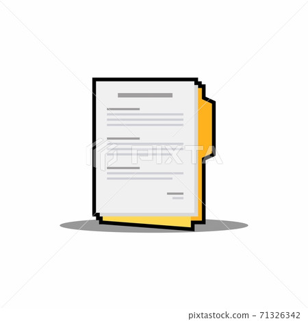 Document - Black Stroke+Shadow icon vector isolated. 71326342