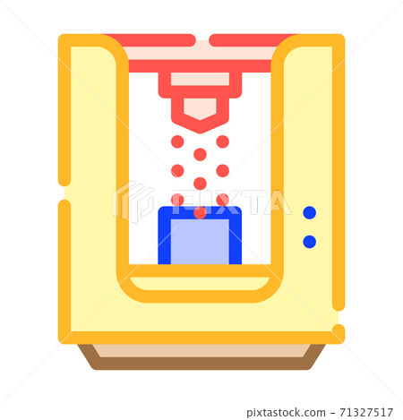sandblasting chamber color icon vector isolated illustration 71327517
