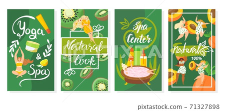 Organic natural beauty design banner at background, vector illustration. Nature cosmetic for healthy spa set, health care Organic natural beauty design banner at background, vector illustration. Nature cosmetic for healthy spa set, health care 71327898