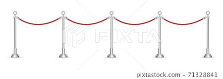 Barrier rope vector illustration isolated on white background 71328841