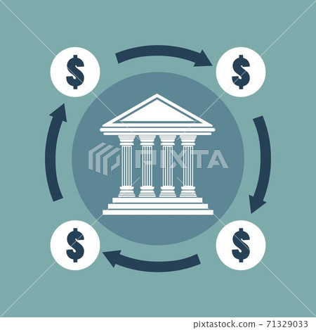 Banking concept. Vector illustration in flat... - Stock Illustration ...