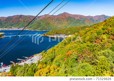 (Yamanashi Prefecture) Lake Kawaguchi seen from Tenjozan Park (Yamanashi Prefecture) Lake Kawaguchi seen from Tenjozan Park 71329826