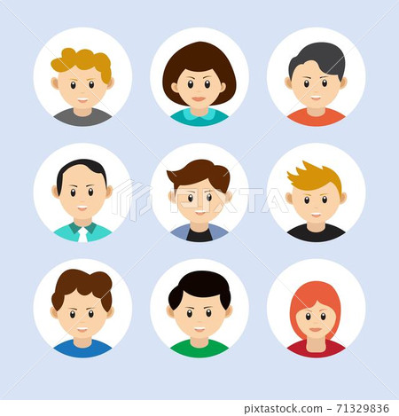 People avatar collection. Male and female characters People avatar collection. Male and female characters 71329836