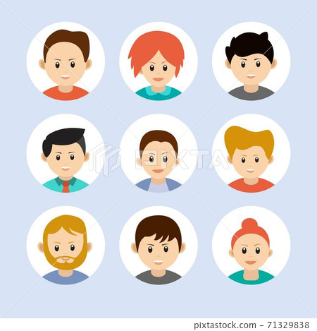 People avatar collection. Male and female characters People avatar collection. Male and female characters 71329838