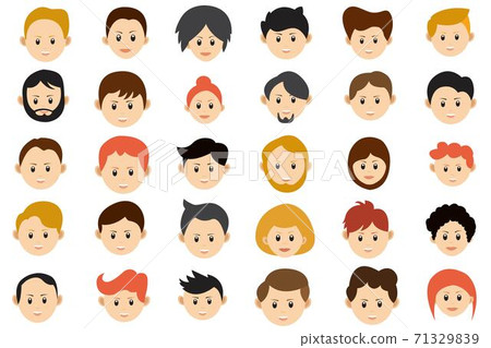People avatar collection. Male and female characters 71329839