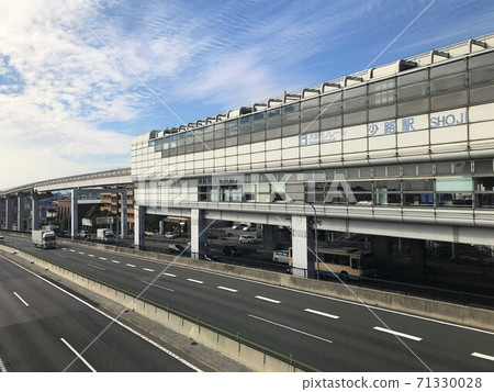 Osaka Monorail: Looking toward Osaka Airport from Shoji Station Osaka Monorail: Looking toward Osaka Airport from Shoji Station 71330028