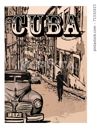 Vintage classic american car in a street of Havana, Cuba 71332815