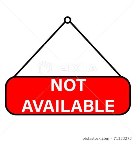 house not available on white background. not available sign. not available label. flat style. 71333273