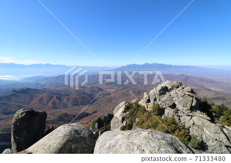 View of Yatsugatake from the summit of Mt. Mizugaki in Yamanashi Prefecture View of Yatsugatake from the summit of Mt. Mizugaki in Yamanashi Prefecture 71333480