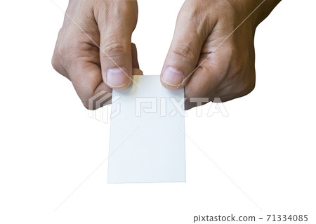Image of exchanging business cards Frame cutout 71334085