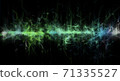 abstract glowing green line - digital illustration background 71335527