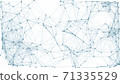 abstract blue polygonal mesh background, rendered illustration 71335529