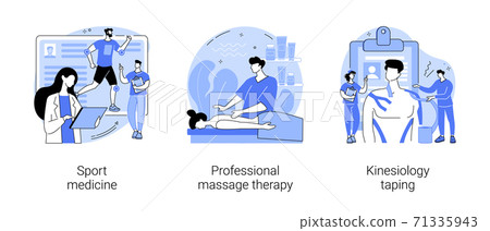 Physical therapy abstract concept vector illustrations. 71335943