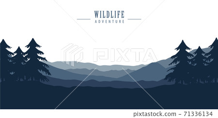 blue nature landscape forest and mountain view blue nature landscape forest and mountain view 71336134