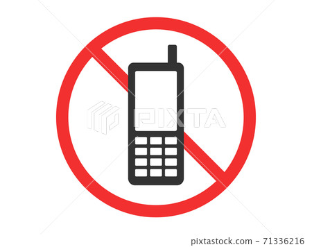 Mobile phone ban icon illustration Mobile phone ban icon illustration 71336216