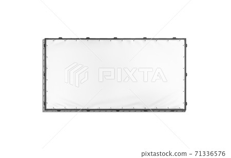 Blank white rectangle stretching banner with black grip frame mockup, Blank white rectangle stretching banner with black grip frame mockup, 71336576