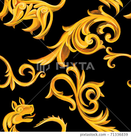 Baroque style frame border. Baroque style frame border. 71336839