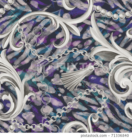 Baroque frame seamless pattern Baroque frame seamless pattern 71336840