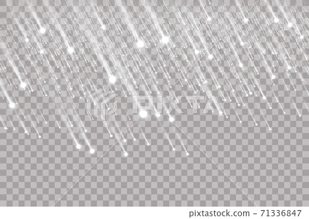 Falling snow on a transparent background. Falling water drops texture. 71336847