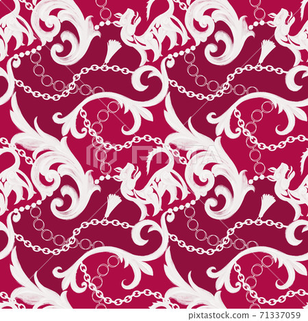 Baroque seamless pattern.  71337059