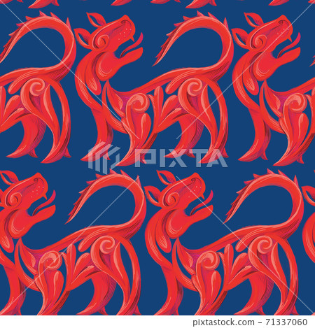 Baroque seamless pattern. Baroque seamless pattern. 71337060