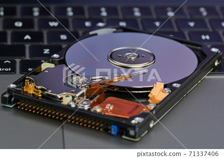 Hard drive on laptop keyboard Hard drive on laptop keyboard 71337406