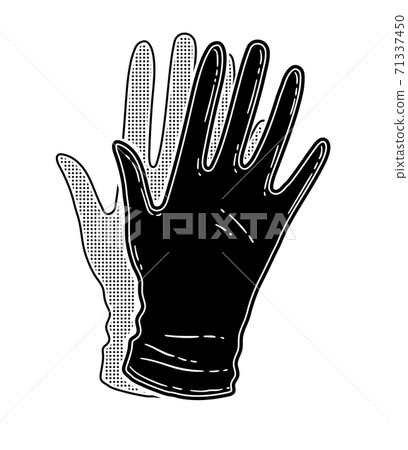 Vector illustration of rubber gloves Vector illustration of rubber gloves 71337450