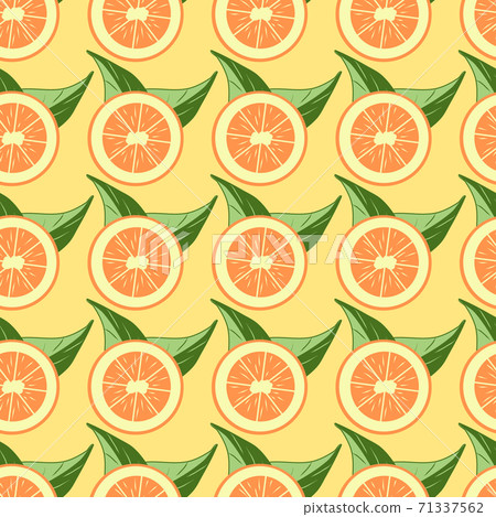 Orange vector seamless pattern background. Art... - Stock Illustration ...