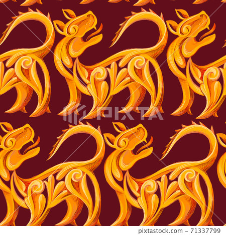 Animal seamless background  71337799
