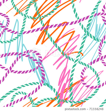 Abstract Rope Strands Pattern Abstract seamless pattern with ropes. - Stock Illustration [71338248 ...