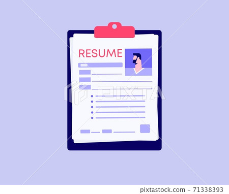 Resume professional profile. Modern corporate characteristic for employer application for employee with work experience. Resume professional profile. Modern corporate characteristic for employer application for employee with work experience. 71338393