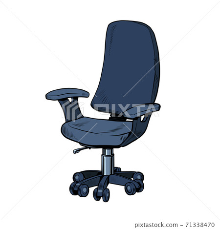 Simple office work chair, isolate on a white background Simple office work chair, isolate on a white background 71338470
