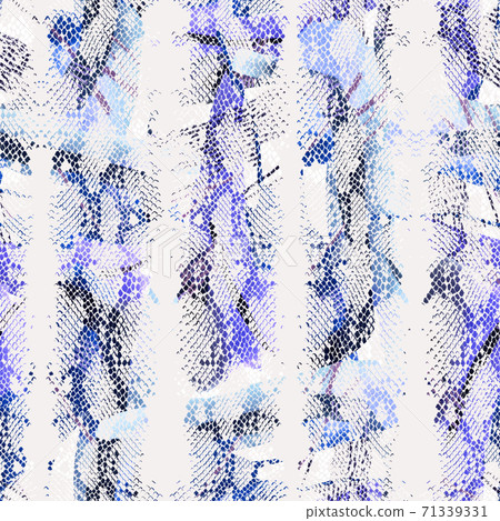 Abstract colorful snake skin ornament. Animal seamless pattern 71339331