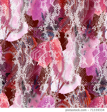 Abstract colorful snake skin ornament. Animal seamless pattern 71339334