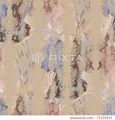 Abstract colorful snake skin ornament. Animal seamless pattern Abstract colorful snake skin ornament. Animal seamless pattern 71339341