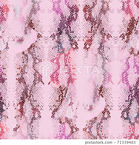 Abstract colorful snake skin ornament. Animal seamless pattern. 71339483