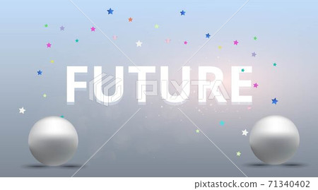 Abstract page template with crome 3d circles, cool minimalistick abstraction with wthite squere in center 71340402