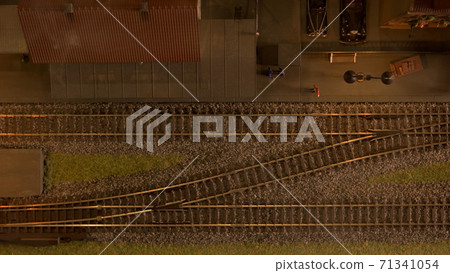 Top view railway model. Top view railway model. 71341054