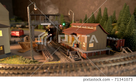 Retro railway depot replica. Retro railway depot replica. 71341073
