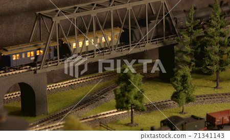 Model of retro train with passangers. 71341143
